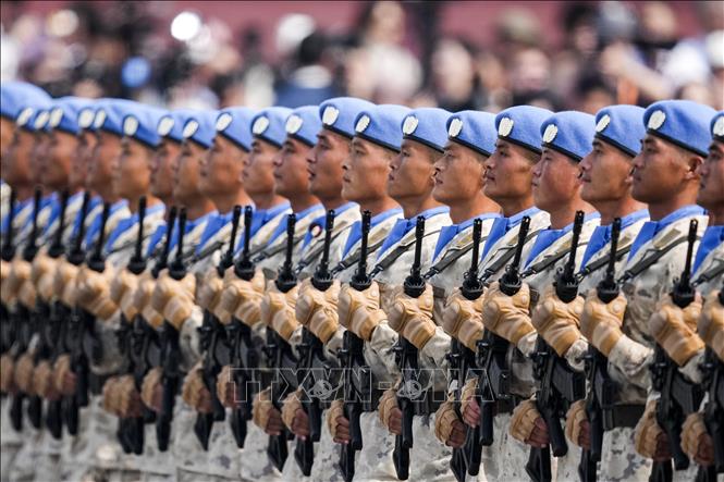 Ngày 3/9/2025, Trung Quốc long trọng tổ chức Lễ duyệt binh kỷ niệm 80 năm chiến thắng phát xít của nhân dân thế giới tại Quảng trường Thiên An Môn ở thủ đô Bắc Kinh. Ảnh: THX/TTXVN