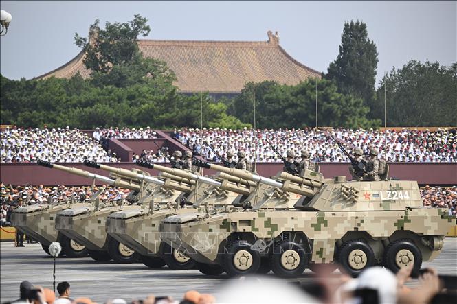 Ngày 3/9/2025, Trung Quốc long trọng tổ chức Lễ duyệt binh kỷ niệm 80 năm chiến thắng phát xít của nhân dân thế giới tại Quảng trường Thiên An Môn ở thủ đô Bắc Kinh. Ảnh: THX/TTXVN