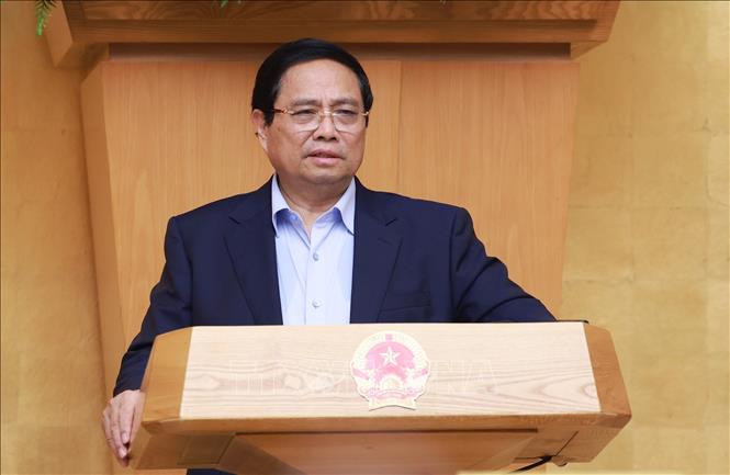Thủ tướng Phạm Minh Chính chủ trì Phiên họp Chính phủ thường kỳ tháng 8 năm 2025. Ảnh: Dương Giang-TTXVN