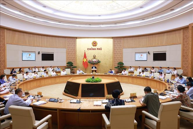 Phiên họp Chính phủ thường kỳ tháng 8 năm 2025. Ảnh: Dương Giang-TTXVN