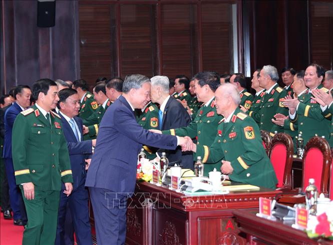 Tổng Bí thư Tô Lâm và các đại biểu tại buổi lễ. Ảnh: Trọng Đức - TTXVN
