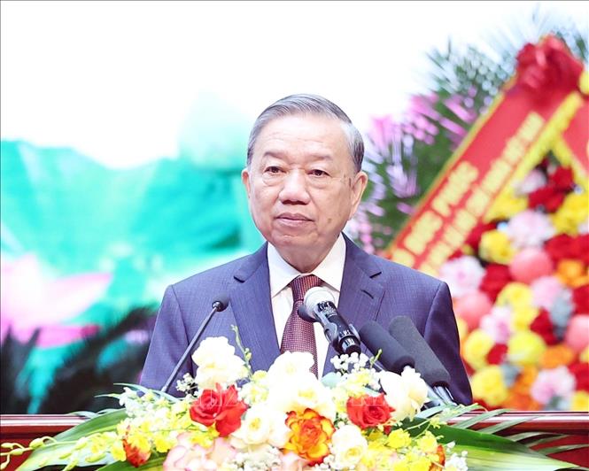 Tổng Bí thư Tô Lâm phát biểu. Ảnh: Thống Nhất – TTXVN