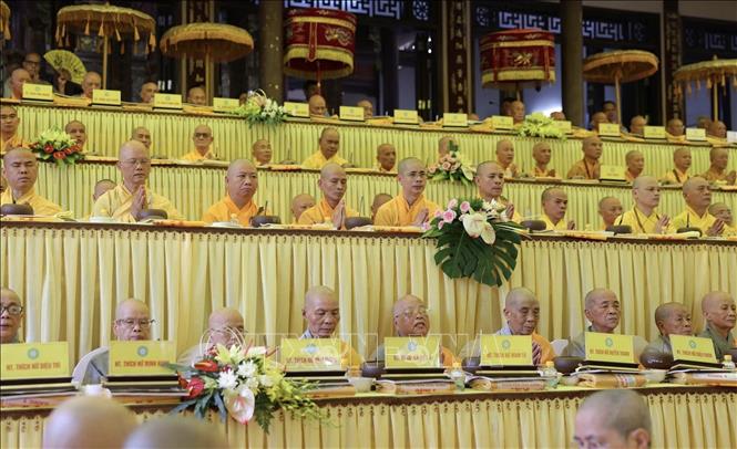 Đại Lễ Vu Lan được tổ chức tại tổ đình Từ Đàm (phường Thuận Hoá, thành phố Huế). Ảnh: Văn Dũng-TTXVN