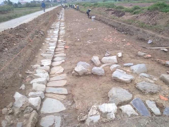 Tỉnh Thanh Hóa tiến hành tôn tạo, phục hồi con đường Hoàng Gia gồm 2 tuyến với tổng chiều dài hơn 615m. Ảnh: Hoa Mai - TTXVN