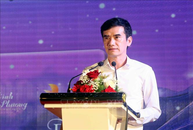 Phó Giám đốc Sở Văn hóa, Thể thao và Du lịch tỉnh Sơn La Trần Xuân Việt phát biểu. Ảnh: Quang Quyết - TTXVN
