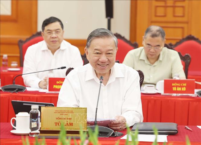 Tổng Bí thư Tô Lâm phát biểu. Ảnh: Thống Nhất – TTXVN