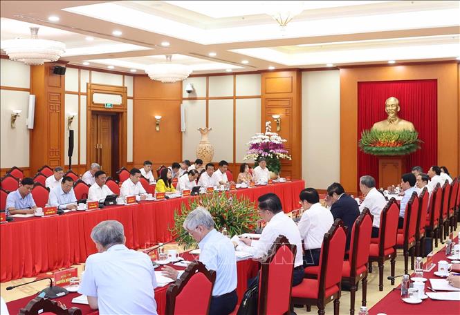 Quang cảnh buổi làm việc. Ảnh: Thống Nhất – TTXVN