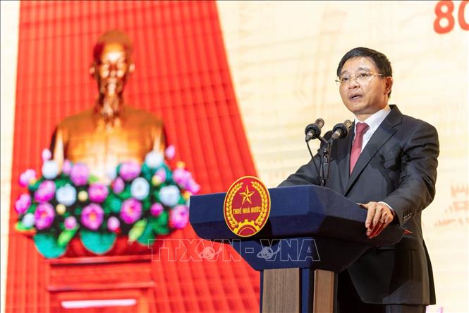 Bộ trưởng Bộ Tài chính Nguyễn Văn Thắng phát biểu. Ảnh: Phạm Hậu - TTXVN