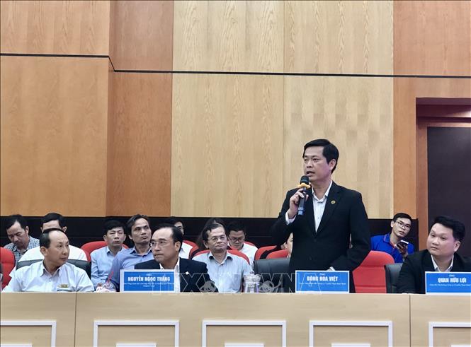 Đại diện doanh nghiệp hiến kế định vị thương hiệu Việt trên không gian số. Ảnh: Mỹ Phương – TTXVN.