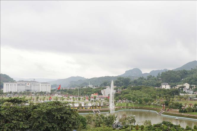 Một góc khu Quảng trường Tây Bắc - Sơn La, phường Chiềng Cơi, tỉnh Sơn La. Ảnh: Nguyễn Cường - TTXVN 
