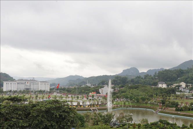 Một góc khu Quảng trường Tây Bắc - Sơn La, phường Chiềng Cơi, tỉnh Sơn La. Ảnh: Nguyễn Cường - TTXVN 