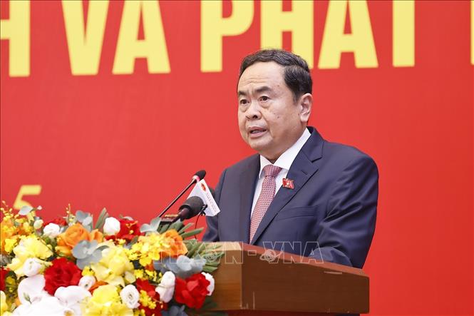 Chủ tịch Quốc hội Trần Thanh Mẫn phát biểu khai mạc hội thảo. Ảnh: Doãn Tấn - TTXVN