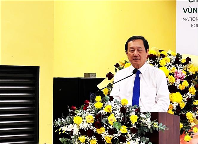 Ông Huỳnh Thành Đạt, Nguyên Bộ trưởng Bộ Khoa học và Công nghệ phát biểu tại sự kiện. Ảnh: Ánh Tuyết - TTXVN