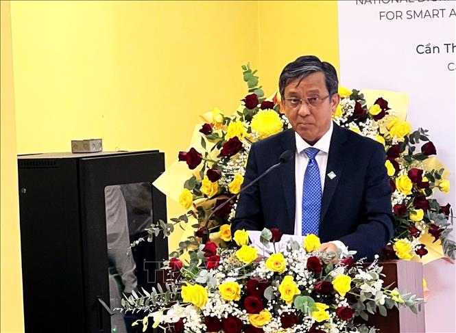 PGS.TS Trần Trung Tính, Hiệu trưởng Đại học Cần Thơ, phát biểu tại sự kiện. Ảnh: Ánh Tuyết - TTXVN