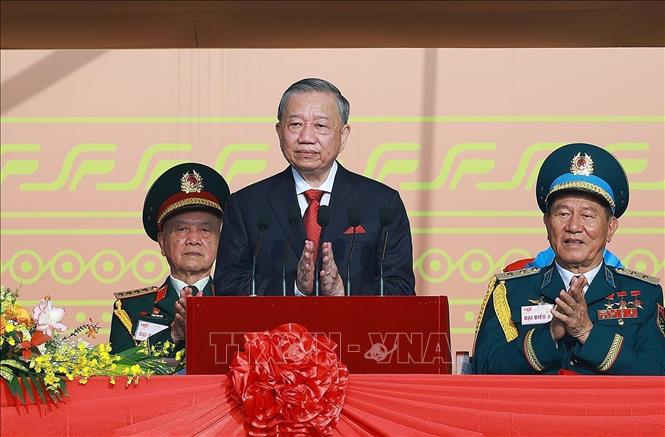 Tổng Bí thư Tô Lâm đọc Diễn văn Kỷ niệm 80 năm Quốc khánh. Ảnh: Dương Giang-TTXVN