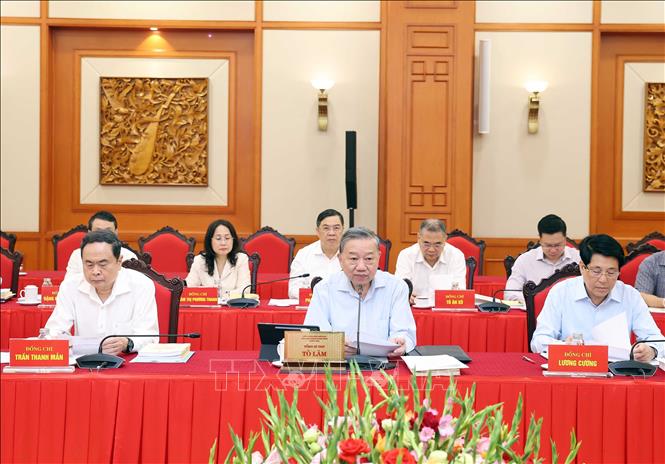 Tổng Bí thư Tô Lâm phát biểu. Ảnh: Thống Nhất – TTXVN