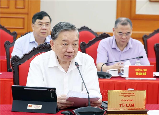 Tổng Bí thư Tô Lâm phát biểu. Ảnh: Thống Nhất – TTXVN