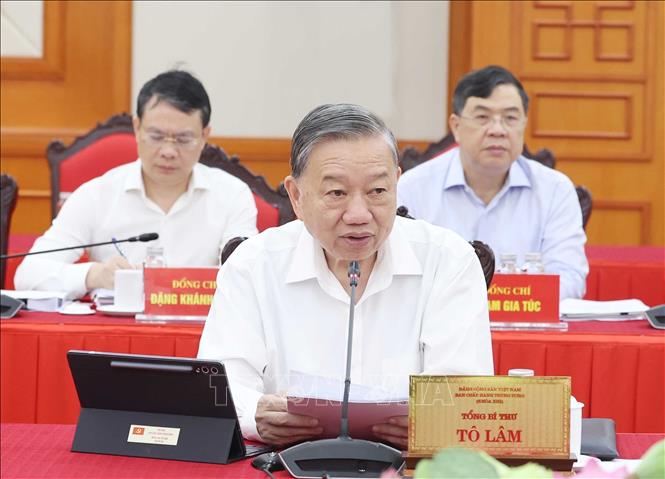 Tổng Bí thư Tô Lâm phát biểu. Ảnh: Thống Nhất – TTXVN