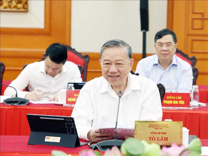 Tổng Bí thư Tô Lâm phát biểu. Ảnh: Thống Nhất – TTXVN