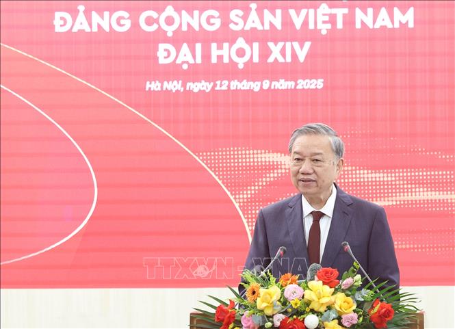 Tổng Bí thư Tô Lâm phát biểu chỉ đạo. Ảnh: Thống Nhất - TTXVN