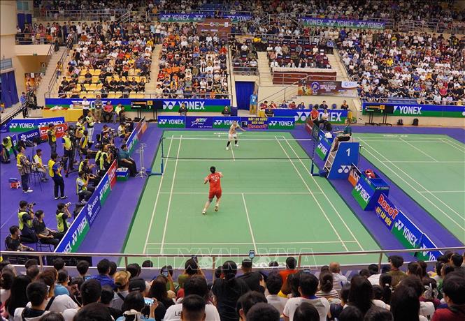 The final match between Vietnam's No. 1 player Nguyen Thuy Linh and Chinese player Cai Yan Yan. VNA Photo: Trung Tuyến