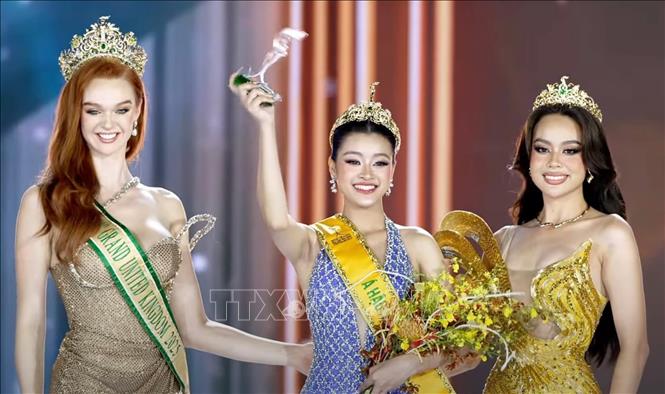 Á hậu 4 La Ngọc Phương Anh. Ảnh: TTXVN phát