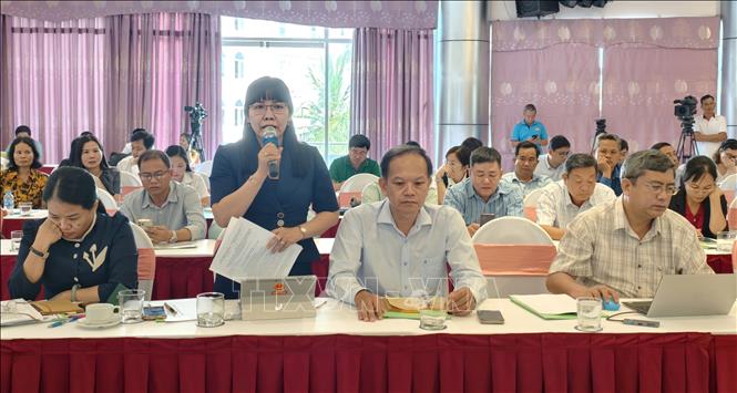 Đại biểu phát biểu tại Hội nghị. Ảnh: Thanh Sang-TTXVN