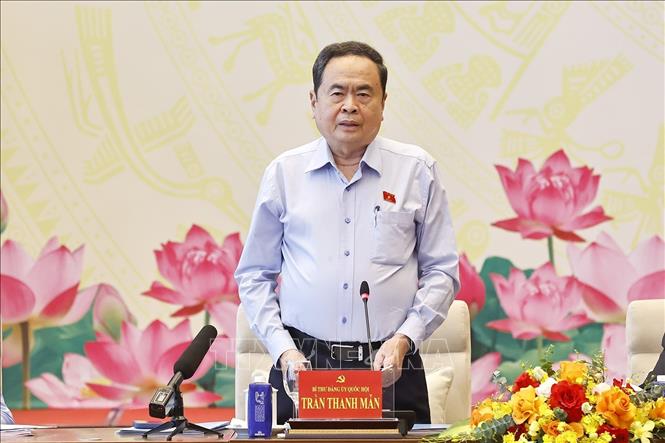 Chủ tịch Quốc hội Trần Thanh Mẫn phát biểu khai mạc hội nghị. Ảnh: Doãn Tấn - TTXVN