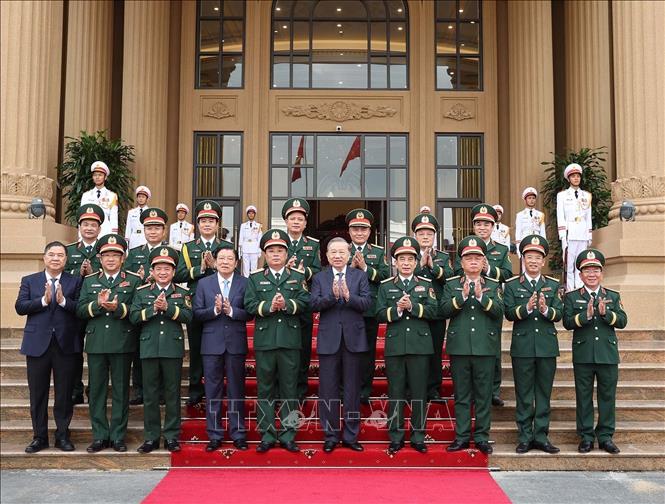 General Secretary To Lam and the delegates attending the ceremony. VNA Photo