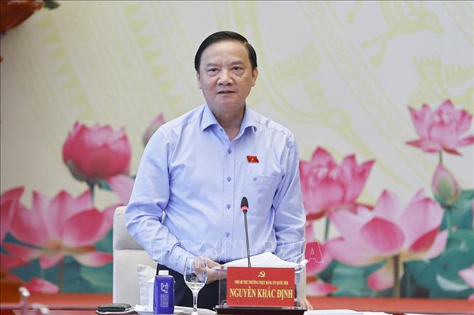 Phó Chủ tịch Quốc hội Nguyễn Khắc Định phát biểu. Ảnh: Doãn Tấn - TTXVN