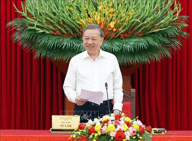 Tổng Bí thư Tô Lâm phát biểu. Ảnh: Thống Nhất – TTXVN