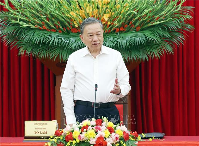 Tổng Bí thư Tô Lâm phát biểu. Ảnh: Thống Nhất – TTXVN