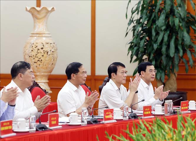 Các đại biểu tham dự cuộc làm việc. Ảnh: Thống Nhất – TTXVN