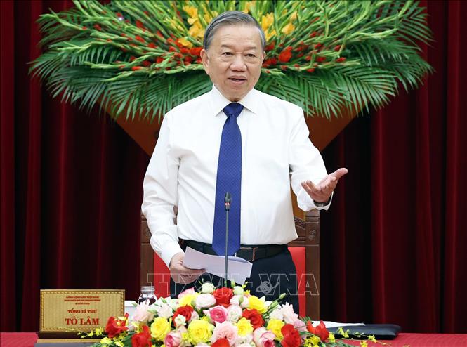 Tổng Bí thư Tô Lâm phát biểu. Ảnh: Thống Nhất - TTXVN