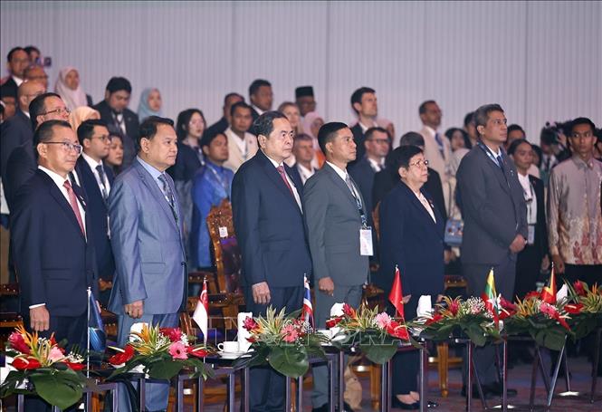 NA Chairman Tran Thanh Man attends the AIPA-46's opening. VNA Photo: Doãn Tấn