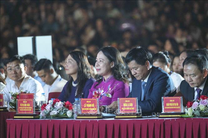 Phó Chủ tịch nước Võ Thị Ánh Xuân tham dự chương trình. Ảnh: Xuân Tư – TTXVN