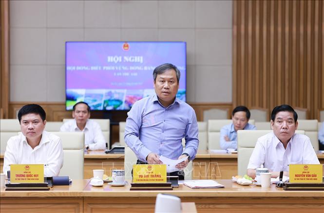 Bí thư Tỉnh uỷ Quảng Ninh Vũ Đại Thắng phát biểu. Ảnh: Dương Giang-TTXVN 