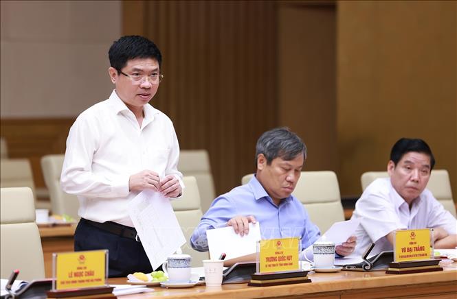 Bí thư Tỉnh uỷ Ninh Bình Trương Quốc Huy phát biểu. Ảnh: Dương Giang-TTXVN