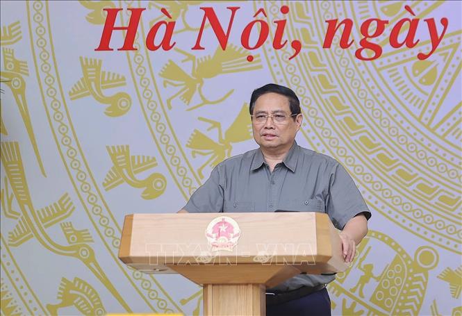 Thủ tướng Chính phủ Phạm Minh Chính chủ trì phiên họp. Ảnh: Dương Giang-TTXVN
