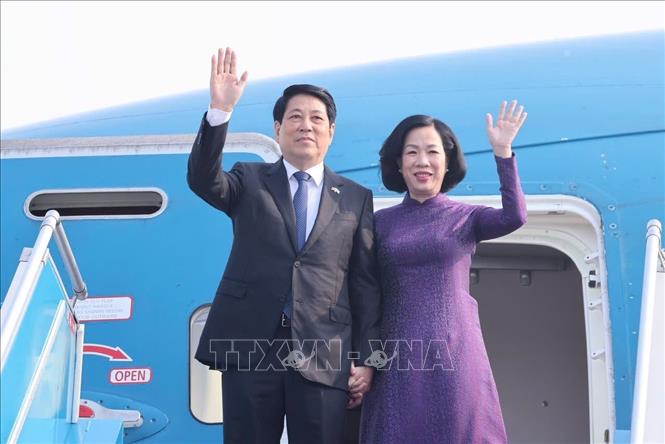 Chủ tịch nước Lương Cường và Phu nhân rời Hà Nội, lên đường dự Phiên Thảo luận chung cấp cao ĐHĐ LHQ Khóa 80, kết hợp hoạt động song phương tại Hoa Kỳ. Ảnh: Lâm Khánh – TTXVN

