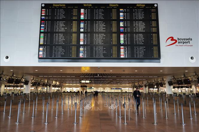 Quang cảnh sân bay Brussels tại Zaventem, Bỉ. Ảnh: THX/TTXVN