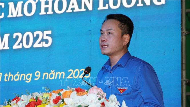 Lãnh đạo Trung ương Hội LHTN Việt Nam phát biểu. Ảnh: Văn Dũng-TTXVN
