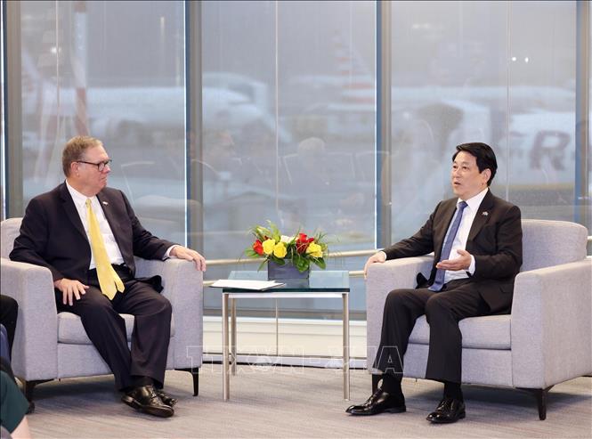 State President Luong Cuong meets Denny Heck, Lieutenant Governor of Washington. VNA Photo: Lâm Khánh