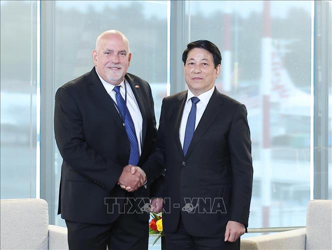 State President Luong Cuong meets Ron Vachris, President and CEO of Costco Wholesale Corporation. VNA Photo: Lâm Khánh