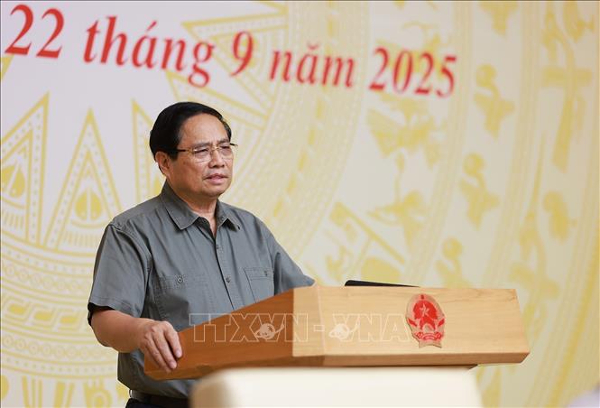 Thủ tướng Phạm Minh Chính chủ trì phiên họp lần thứ nhất của Ban Chỉ đạo Trung ương về chính sách nhà ở và thị trường bất động sản. Ảnh: Dương Giang-TTXVN 
