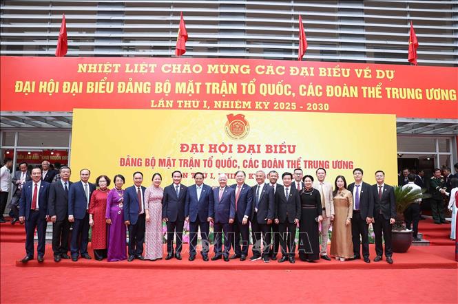Thủ tướng Phạm Minh Chính và các đại biểu dự Đại hội. Ảnh: Thống Nhất – TTXVN