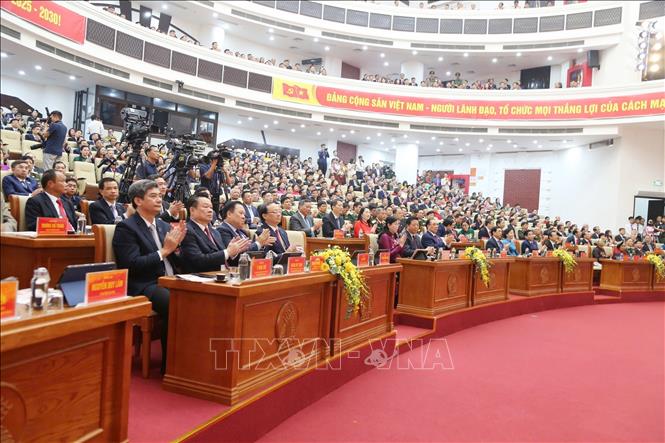 Đại biểu dự Đại hội đại biểu Đảng bộ tỉnh Thái Nguyên lần thứ nhất, nhiệm kỳ 2025 - 2030. Ảnh: Vũ Hoàng Giang - TTXVN
