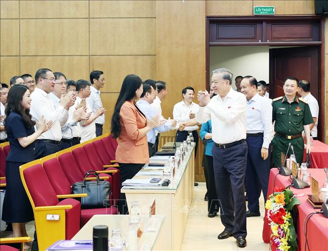 Tổng Bí thư Tô Lâm với các đại biểu. Ảnh: Thống Nhất – TTXVN