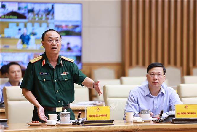 Thượng tướng Thái Đại Ngọc, Phó Tổng Tham mưu Trưởng Quân đội nhân dân Việt Nam phát biểu. Ảnh: Dương Giang-TTXVN 