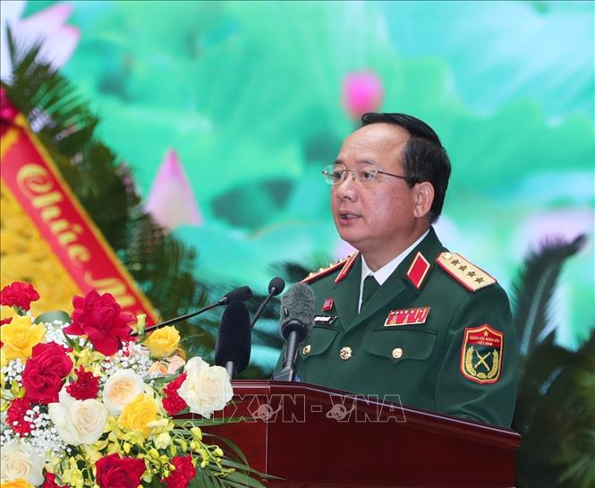 Đại tướng Trịnh Văn Quyết, Chủ nhiệm Tổng cục Chính trị QĐND Việt Nam phát biểu. Ảnh: Trọng Đức - TTXVN